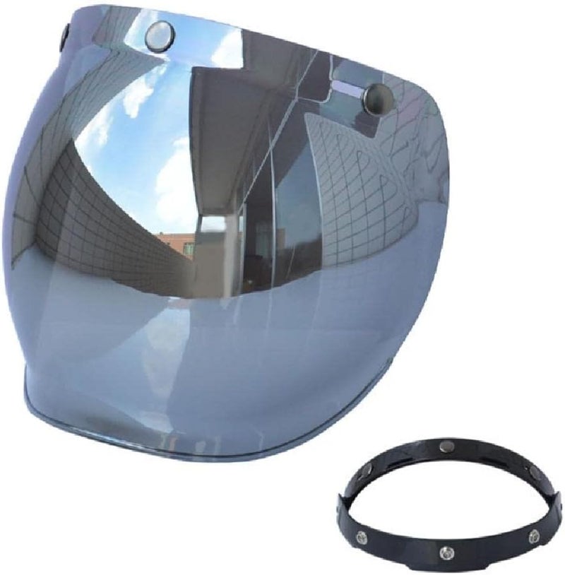 3 Snap Bubble Shield Flip Adapter For Half Open Face Motorcycle Helmets - Image 2
