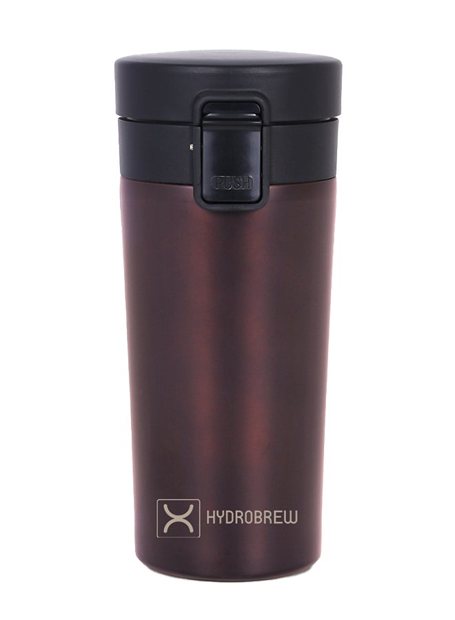 HYDROBREW Double Wall Insulated Tumbler Water Bottle - Dark Red, 380Ml - Image 1