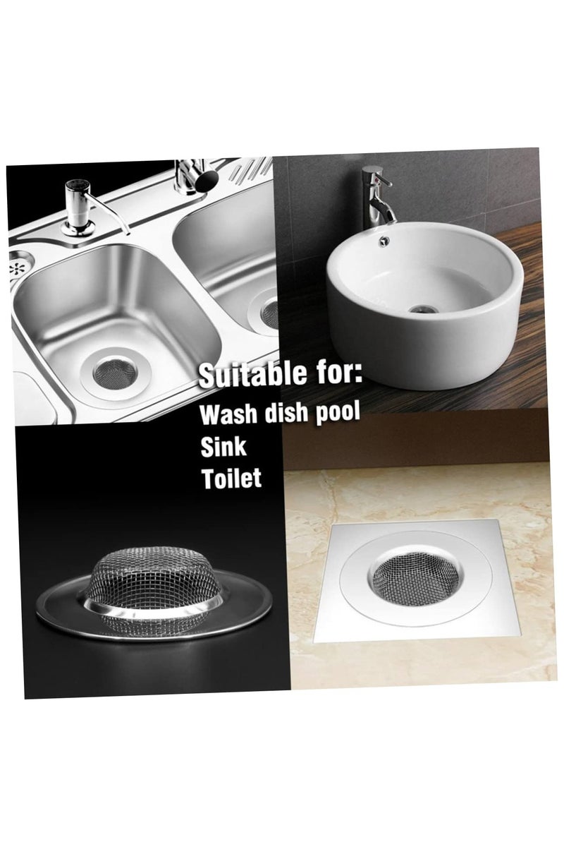 سدادة مصفاة حوض المطبخ من الفولاذ المقاوم للصدأ، مصفاة حوض الاستحمام، غطاء مصفاة الحمام لالتقاط الشعر 2 قطعة - Image 5