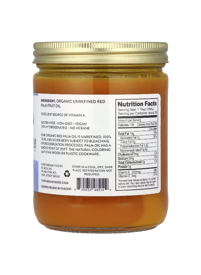 Pure Indian Foods Pure Indian Foods, Red Palm Oil, 12.6 oz (375 ml)  - Image 2
