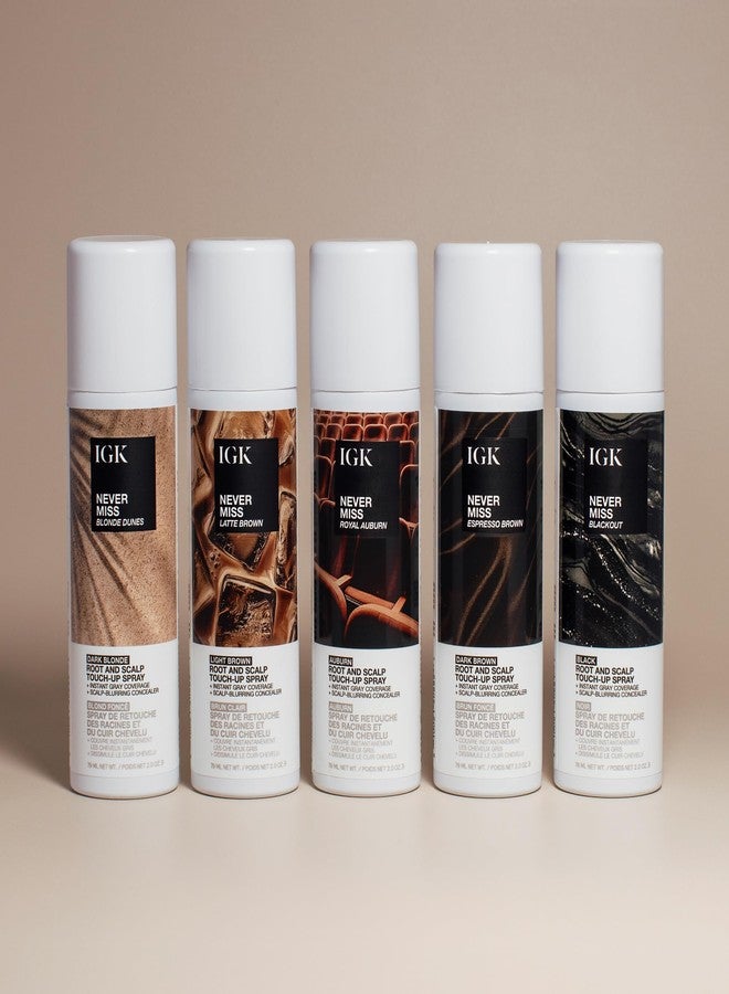 IGK NEVER MISS Root & Scalp Touch-Up Spray – Light Brown | Temporary Gray Root Concealer for Thinning Hair | Waterproof, Sweat-Resistant, No Flaking | With Biotin, Rosemary & Squalane | 2oz - Image 2