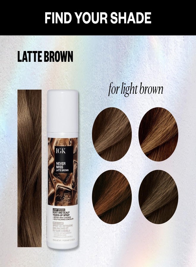 IGK NEVER MISS Root & Scalp Touch-Up Spray – Light Brown | Temporary Gray Root Concealer for Thinning Hair | Waterproof, Sweat-Resistant, No Flaking | With Biotin, Rosemary & Squalane | 2oz - Image 3