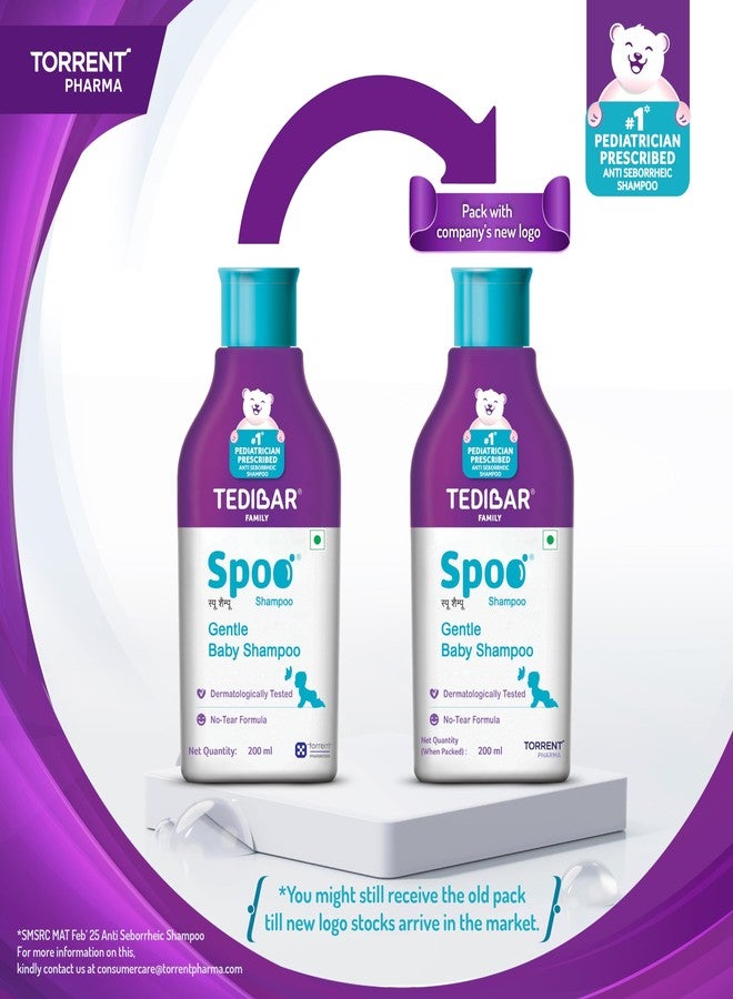 Spoo No-Tear Formula baby shampoo 200ml from Tedibar Family | Gentle on Scalp | No. No. 1 Pediatrician Prescribed Anti Seborrheic Shampoo* - By Torrent Pharma - Image 4
