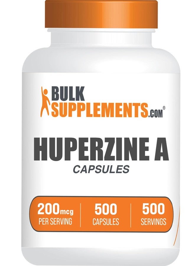 بالك سابلمنتس كبسولات هوبيرزين أ 200 ميكروغرام من BulkSupplements.com - منشط للدماغ، مكمل هوبيرزين أ - خالٍ من الغلوتين، كبسولة واحدة لكل جرعة، 500 كبسولة (عبوة واحدة) - Image 1