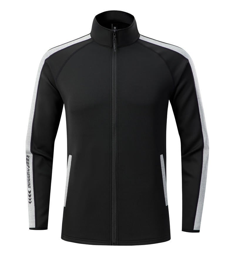 Men'S And Women'S Sports Stand Collar Zipper Cardigan Fashion Knitted Sports Coat Long Sleeve Comfortable Breathable Soft - Image 1