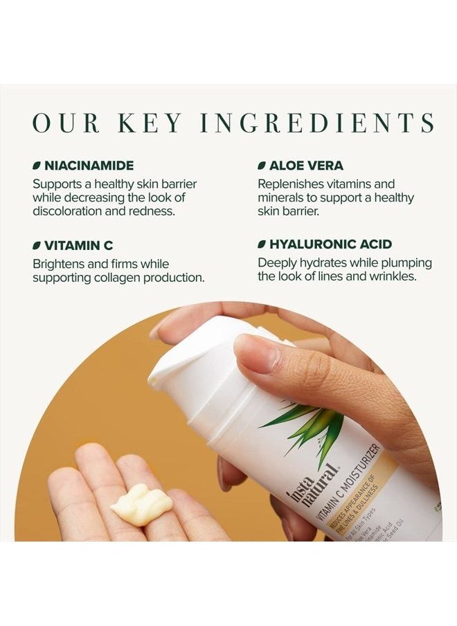 Instanatural Vitamin C Moisturizer for Face, Daily Moisturizer for Anti Aging, Brightening, and Hydration, Vitamin C Moisturizer Formulated with Hyaluronic Acid, Aloe Vera, and Niacinamide  - Image 3
