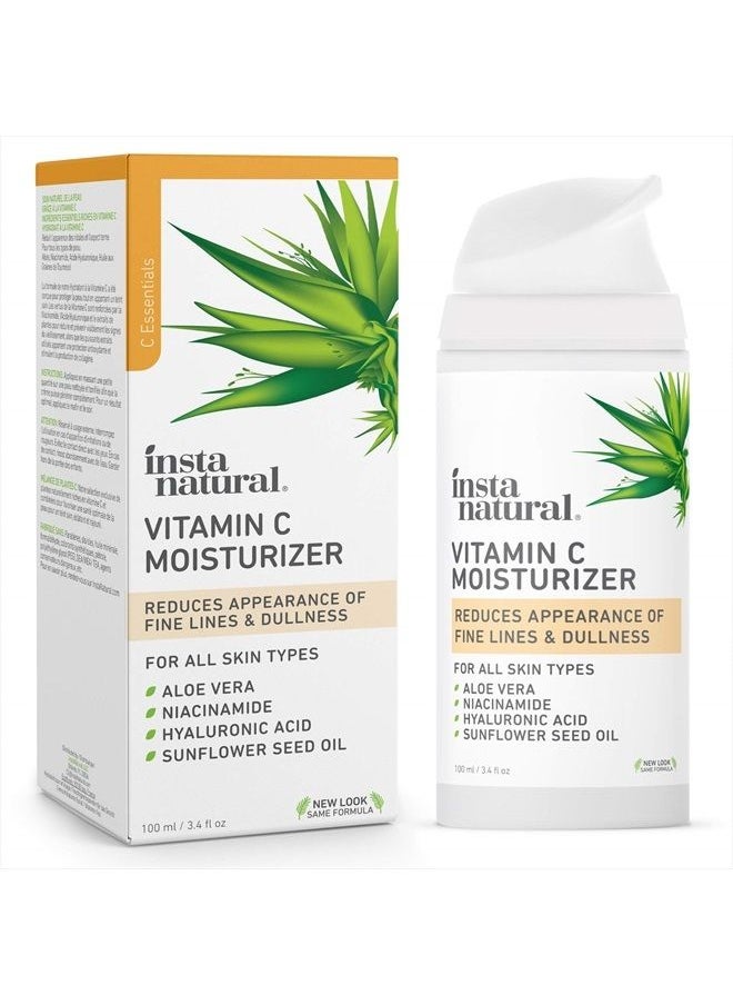 Instanatural Vitamin C Moisturizer for Face, Daily Moisturizer for Anti Aging, Brightening, and Hydration, Vitamin C Moisturizer Formulated with Hyaluronic Acid, Aloe Vera, and Niacinamide  - Image 1