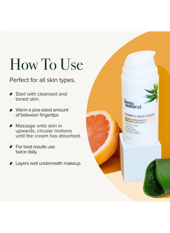 Instanatural Vitamin C Moisturizer for Face, Daily Moisturizer for Anti Aging, Brightening, and Hydration, Vitamin C Moisturizer Formulated with Hyaluronic Acid, Aloe Vera, and Niacinamide  - Image 5