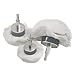 JUNLIXN 3 Pcs White Flannelette Polishing Ball 14 Shank Ball Shape Cotton Polishing Pads for Drill Rotary Tools - Image 2
