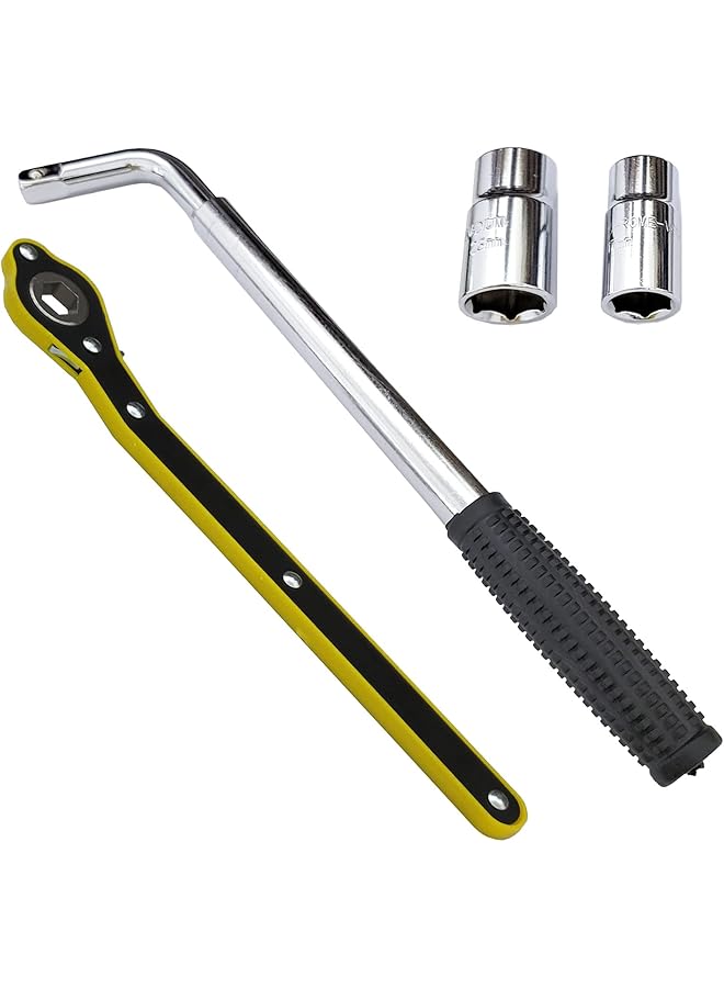 PROMASS NP Standard CR-V Sockets + 360Swivel Labor-Saving Jack Ratchet Wheel Wrench (Hexagon) 14-20in - Image 1