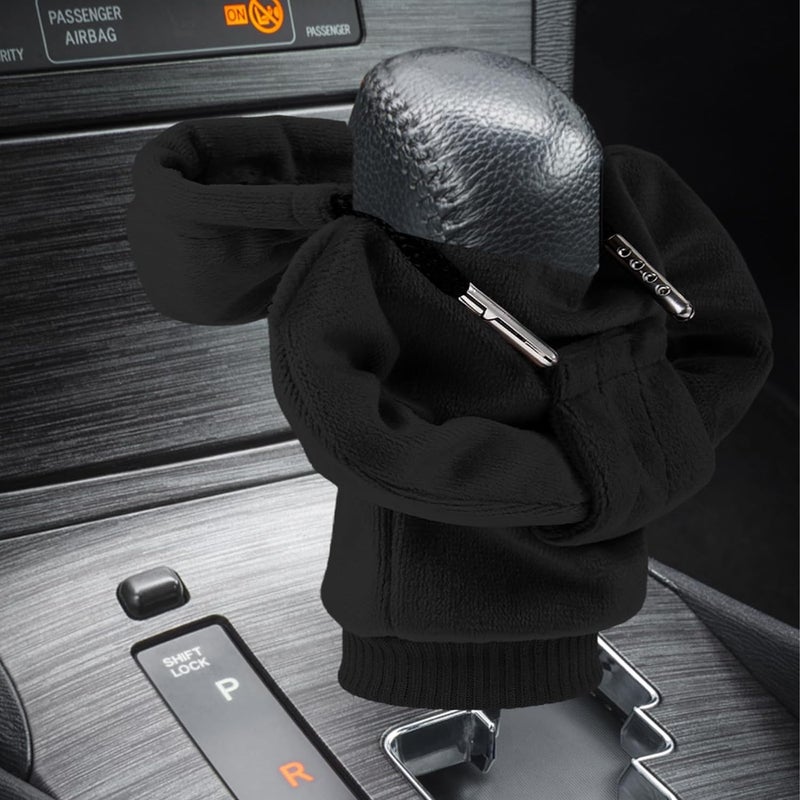 AutoBizarre Plastic Car Interior Decoration Gear Shift Knob Mini Hoodie Cover Sweater Cover 4.7 inch for All Cars, Vans & Trucks (Black) - Image 5