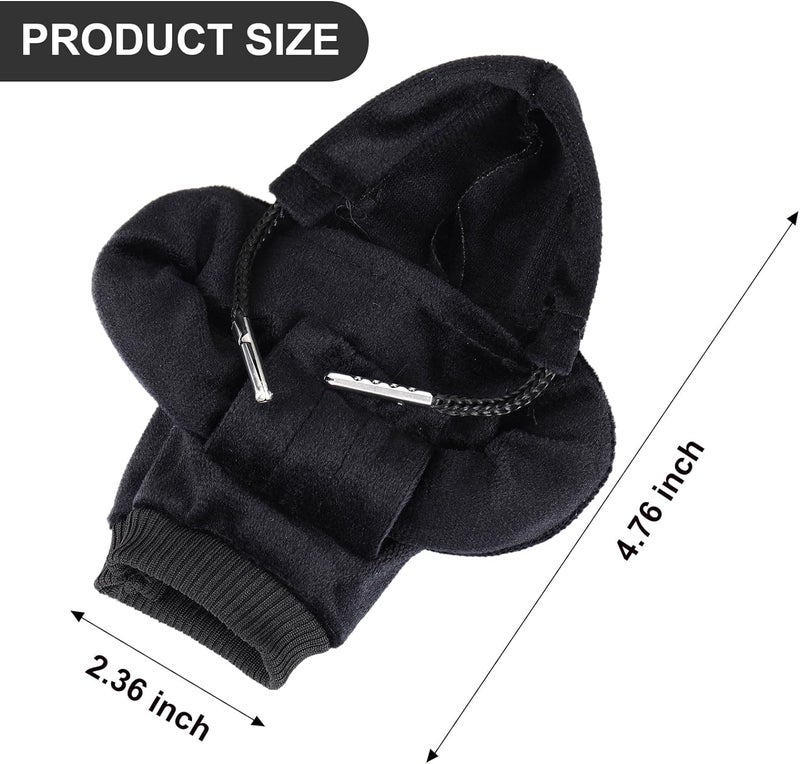 AutoBizarre Plastic Car Interior Decoration Gear Shift Knob Mini Hoodie Cover Sweater Cover 4.7 inch for All Cars, Vans & Trucks (Black) - Image 2