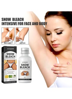 Snow Bleach Intensive - for Private Part Underarm Whitening, Dark Skin Bleaching Cream for Dark Spots, Face and Body Skin Lightening Bleaching Cream for Intimate Areas Brightening