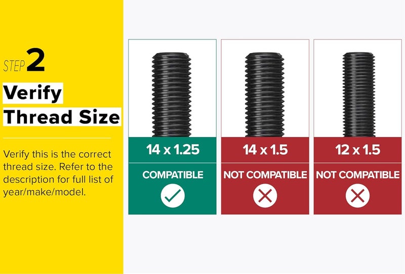 StanceMagic 10pcs Extended Lug Bolts 14x1.25 (40mm Shank Length - Not OEM Length, Cone Seat) Compatible with BMW 228i 320i 328i 335i 428i 435i 528i 535i 535d 550i F10 F30 640i M3 M4 M5 M6 X3 X5 - Black - Image 4