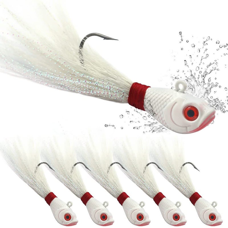XFISHMAN Bucktail-Jigs-saltwater-Hair-Jigs-Head -Fishing-Lures-Assorted Kit - Image 1