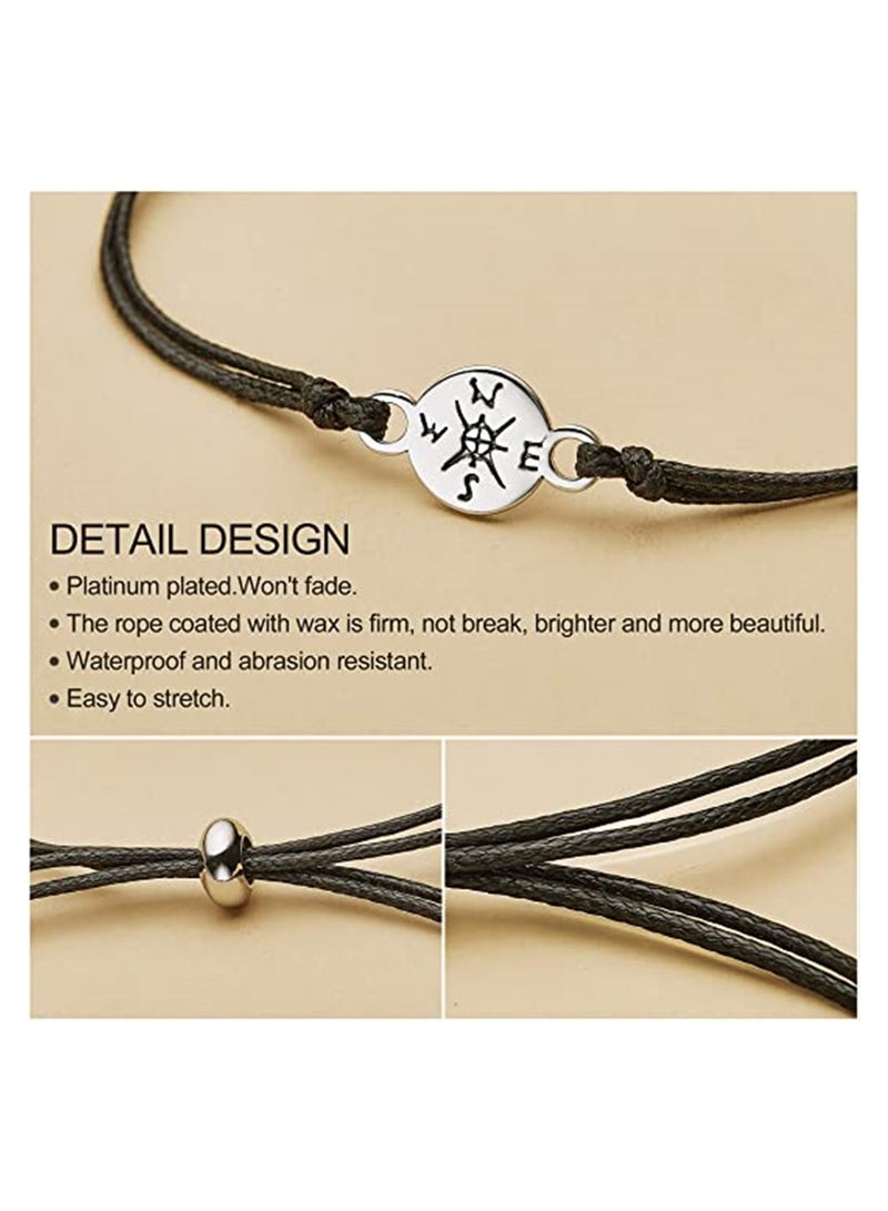 Zikra Boys Bracelet, Compass Bracelet Graduation Gift 2022 Compass Knit Adjustable Bracelet Ornament Graduation Card Bracelet for Seniors College High School for Best Friend and Daughter - Image 3