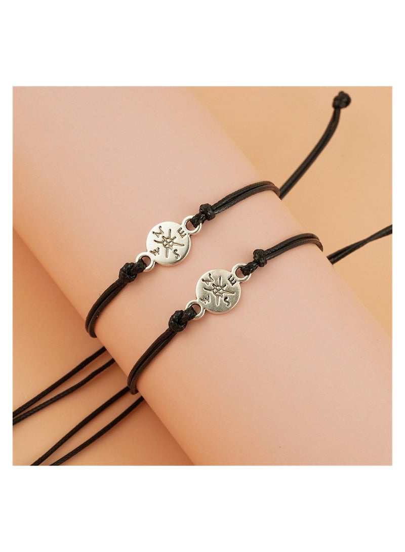 Zikra Boys Bracelet, Compass Bracelet Graduation Gift 2022 Compass Knit Adjustable Bracelet Ornament Graduation Card Bracelet for Seniors College High School for Best Friend and Daughter - Image 2