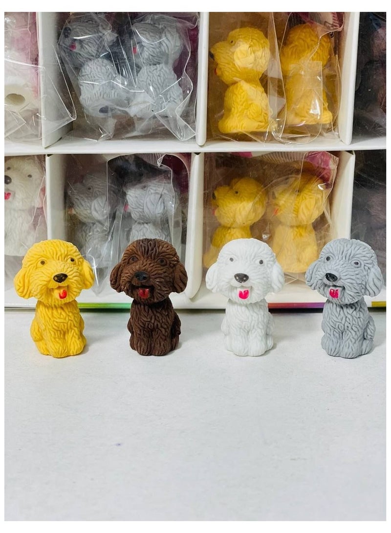 Animal Eraser Eraser Box: 36 Pieces Top Erasers for Pencils, Dog Shape - Image 1