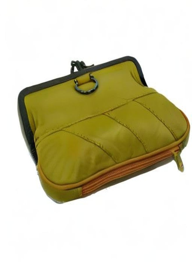 MARSHAL Genuine Leather Change Purse with Clasp Closure (Black) - Image 5