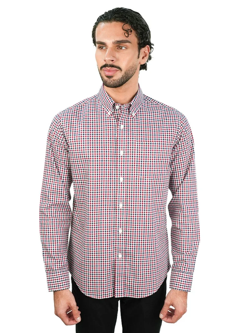 Men’s Cotton Oxford Wrinkle Free Long-Sleeve Shirt