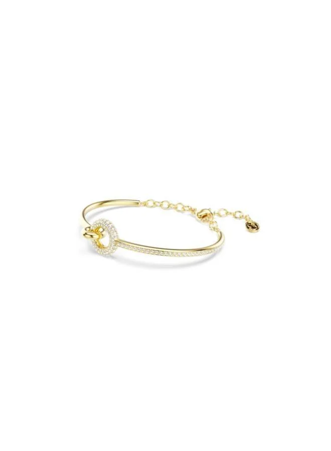 SWAROVSKI  Dextera Gold Tone Plated Crescent Soft Bracelet for Women | Best Price UAE