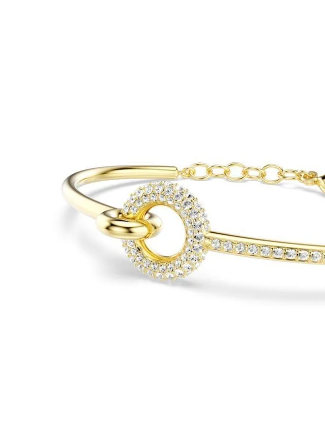 SWAROVSKI  Dextera Gold Tone Plated Crescent Soft Bracelet for Women | Best Price UAE