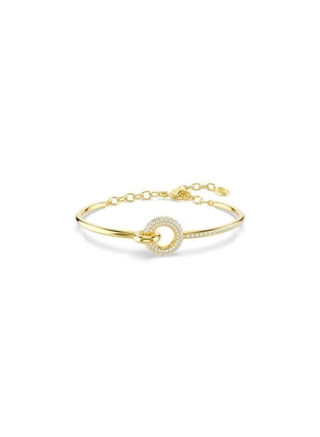 Dextera Gold Tone Plated Crescent Soft Bracelet