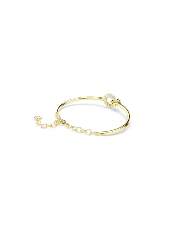 SWAROVSKI  Dextera Gold Tone Plated Crescent Soft Bracelet for Women | Best Price UAE