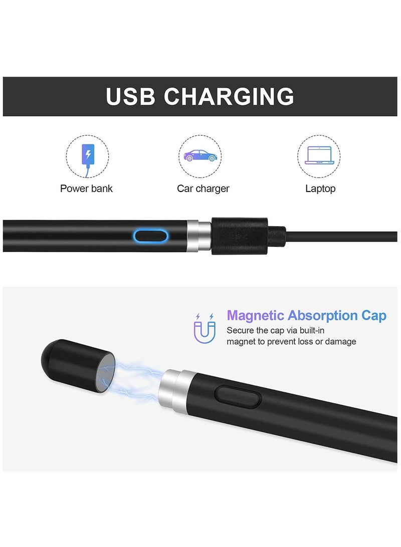Active Stylus Pens for Touch Screens,  Rechargeable Digital Stylish Pen Pencil Universal for iPhone/iPad Pro/Mini/Air/Android and Most Capacitive Touch Screens - Image 3