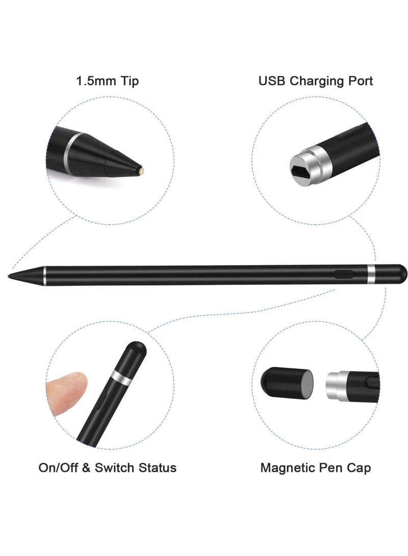 Active Stylus Pens for Touch Screens,  Rechargeable Digital Stylish Pen Pencil Universal for iPhone/iPad Pro/Mini/Air/Android and Most Capacitive Touch Screens - Image 2