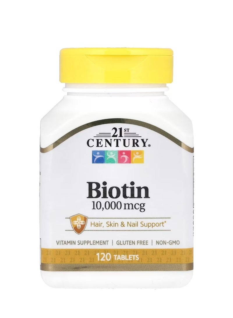 21st Century Biotin 10000 mcg 120 Tablets - Image 1