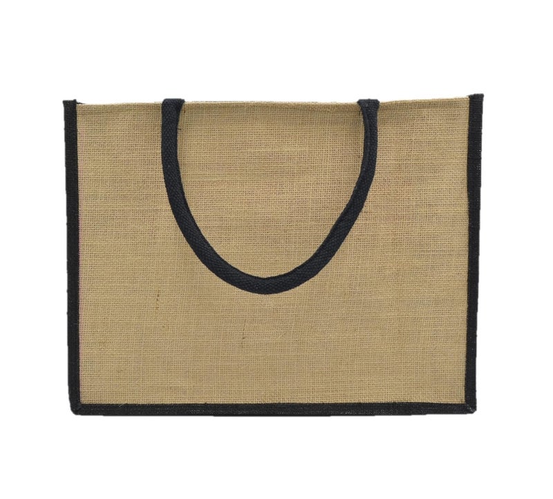 JUTEKA quote printed Jute Bag for Lunch, Office, Grocery, Picnic, Tiffin, Shopping Hand Bag with padded cotton handles… - Image 4
