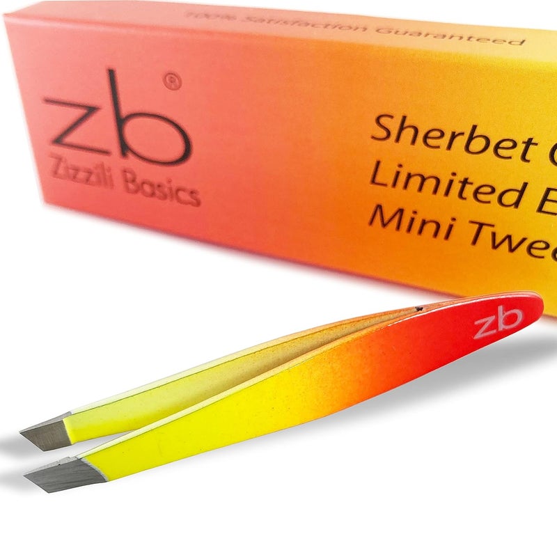 Mini Slant Tweezers  Best Tweezers for Eyebrow Facial Hair Removal and your Precision Needs Sherbet