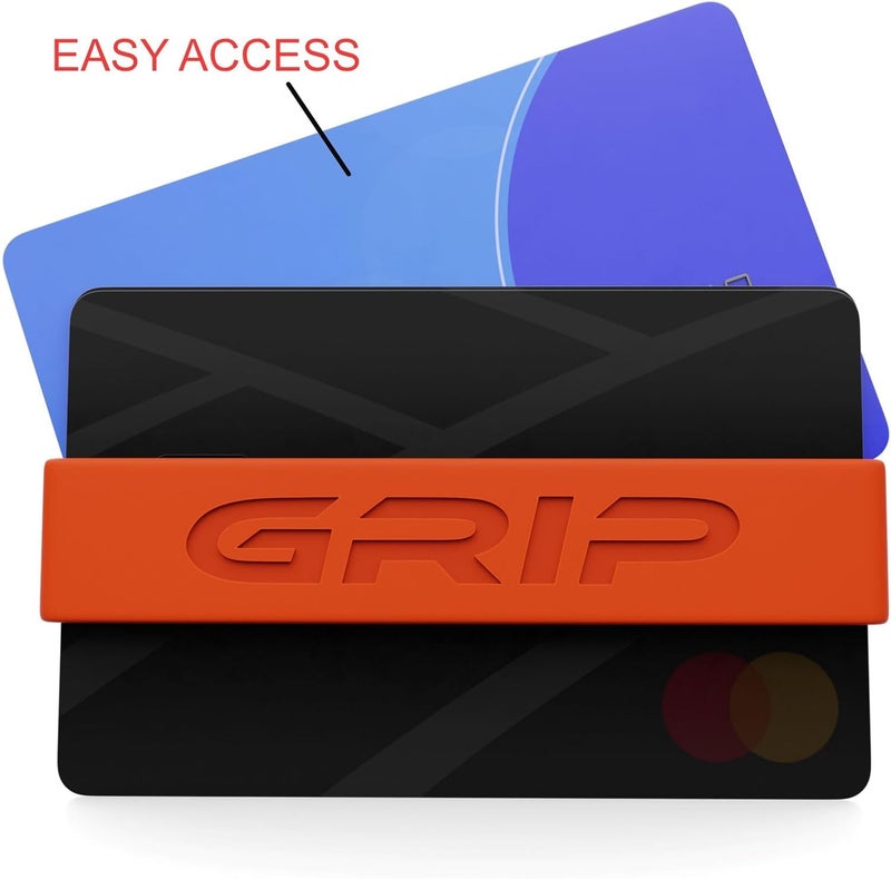 Grip Money Bands (Pack of 3) - ORANGE - Premium Silicone Band for Cash & Cards - Slim & Durable Design - Image 5