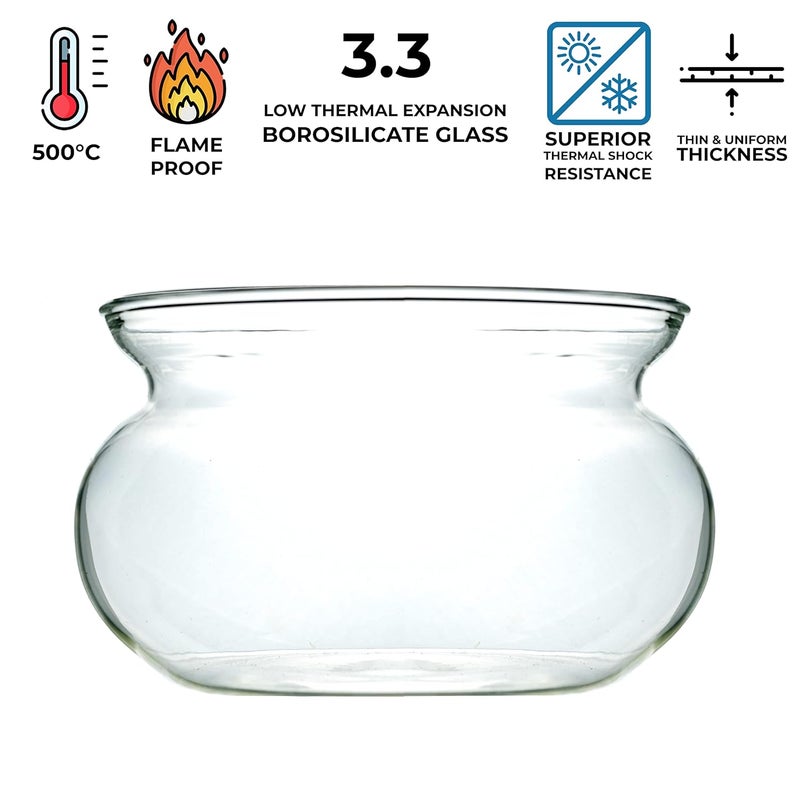 VERTIS Casserole with Glass Lid 1000 ml, Transparent, Set of 1 - Image 3