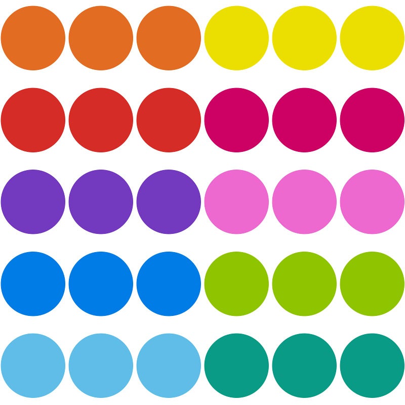 Outus 30 Pieces 6 Inch Classroom Floor Dots Floor Stickers Multicolor Classroom Dot Spots for Line up Markers Self Adhesive Vinyl Stickers for Preschool and Kindergarten Elementary Teachers (Chic Color) - Image 1