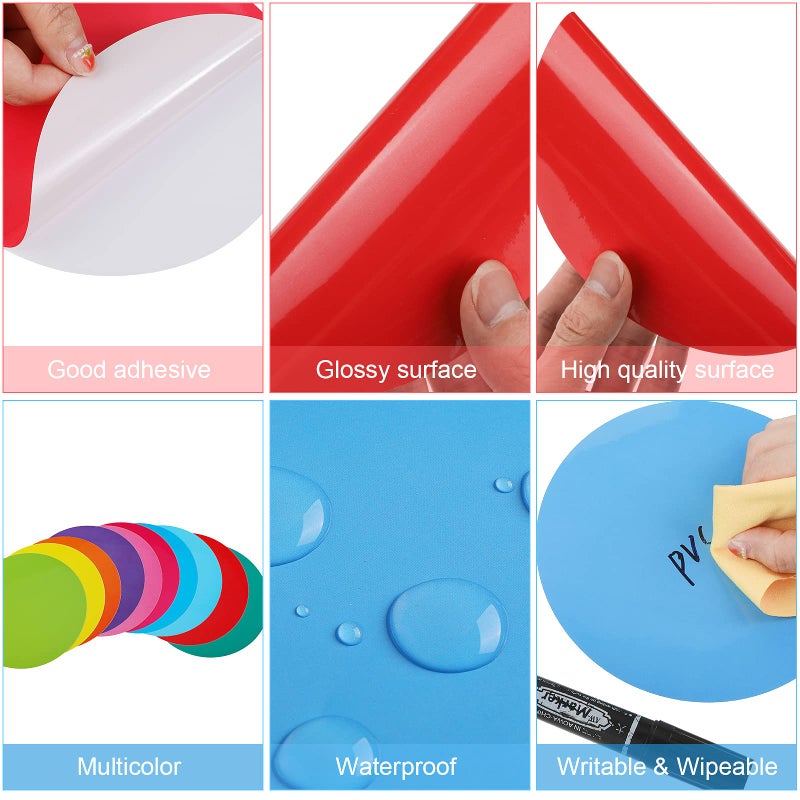 Outus 30 Pieces 6 Inch Classroom Floor Dots Floor Stickers Multicolor Classroom Dot Spots for Line up Markers Self Adhesive Vinyl Stickers for Preschool and Kindergarten Elementary Teachers (Chic Color) - Image 3
