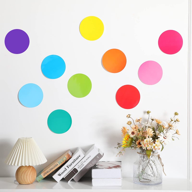 Outus 30 Pieces 6 Inch Classroom Floor Dots Floor Stickers Multicolor Classroom Dot Spots for Line up Markers Self Adhesive Vinyl Stickers for Preschool and Kindergarten Elementary Teachers (Chic Color) - Image 4
