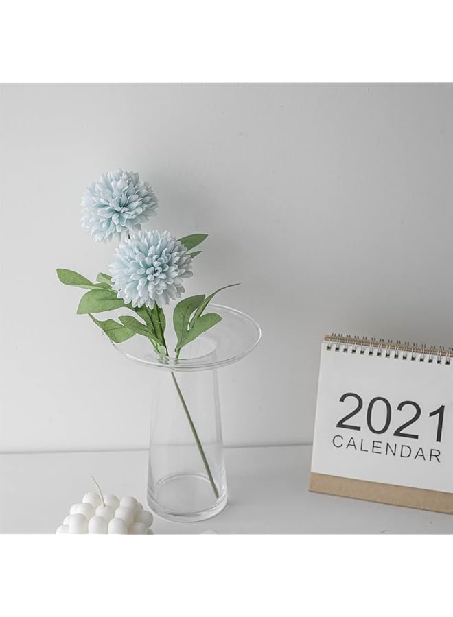 erorex Elegant Faux Hydrangea Flower Bouquets For Home Office And Wedding Decor Perfect Table Centerpieces In White Pink Champagne And Blue - Image 5