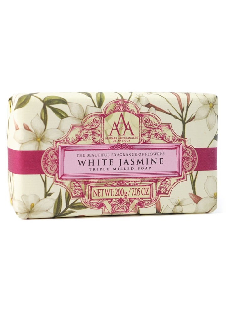 Aromas Artisanales de Antigua - Aromas Artesanales De Antigua Soap White Jasmine 200G - Image 1
