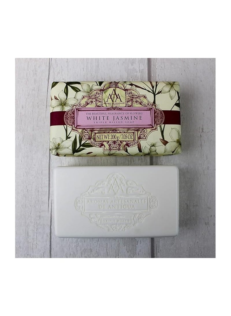 Aromas Artisanales de Antigua - Aromas Artesanales De Antigua Soap White Jasmine 200G - Image 1