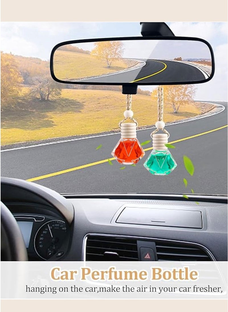 مجيد زجاجات معطر جو للسيارة، رائحة خفيفة تدوم طويلاً، قلادة زيت عطري للسيارة (زجاجتان مملوءتان) - Image 2