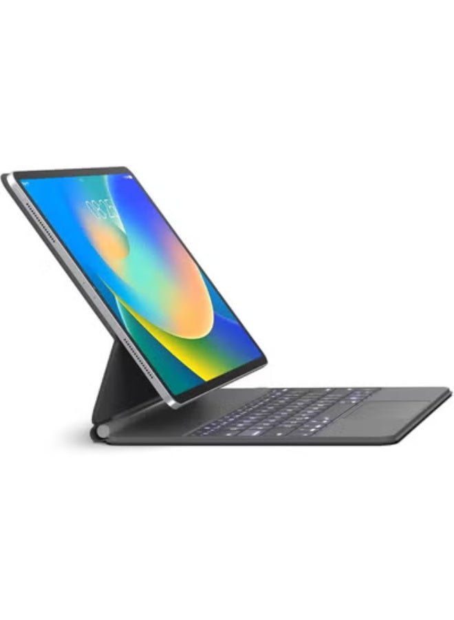 Arabic/English two-language keyboard case for iPad Air 13 (2025 M3 version, 2024 M2 version) and iPad Pro 12.9-inch 6th, 5th, 4th and 3rd generation, Magic Style keyboard case with magnetic multi-touch trackpad and floating cantilever stand, - Image 1