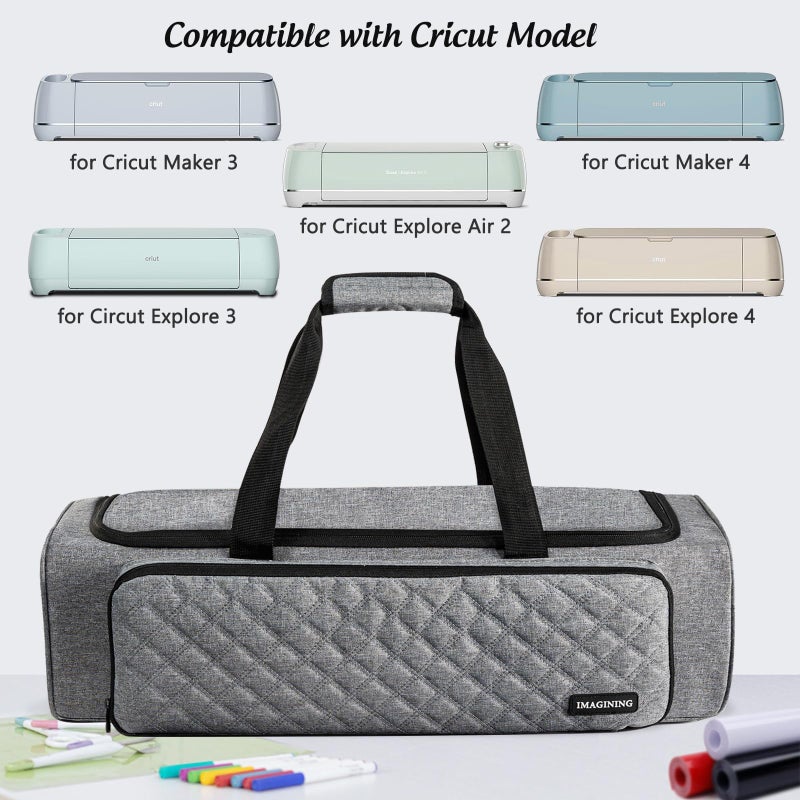IMAGINING Carrying Case Bag for Cricut Maker 4, Maker 3, Explore 4, Explore 3, Explore Air 2, Large Opening Storage for Cricut Accessories and Suppliers - Image 5