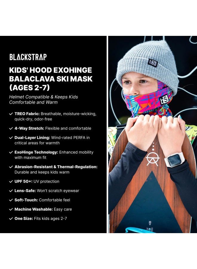 BLACKSTRAP Kids' Hood ExoHinge Balaclava Ski Mask, Helmet Compatible, Keeps Kids Comfortable and Warm, Nautical, one size - Image 2