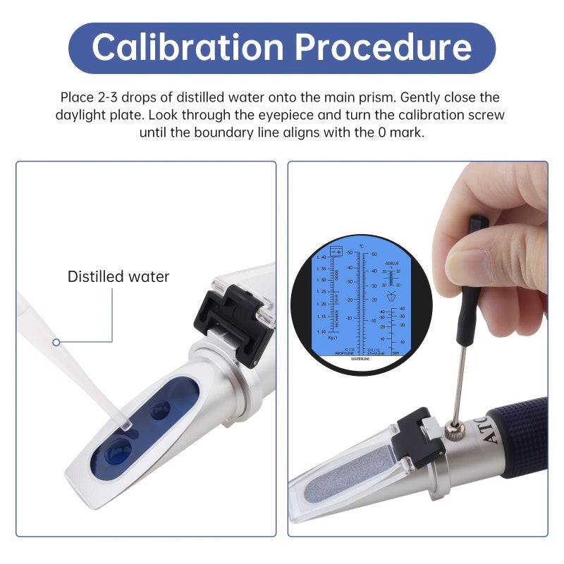 Blue Five in One Multifunctional ATC Tester Coolant Refractometer Kit - Image 4