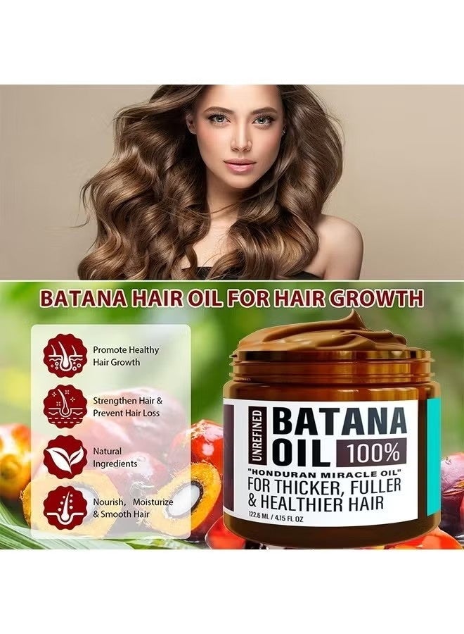 BARUBT Batana Oil For Hair Growth, Natural Organic Hair Conditioner, Repairs Damaged Hair, Leaves Hair Smoother, Natural Hair Growth Oil, Helps With Frizz, For All Hair Types - Image 2