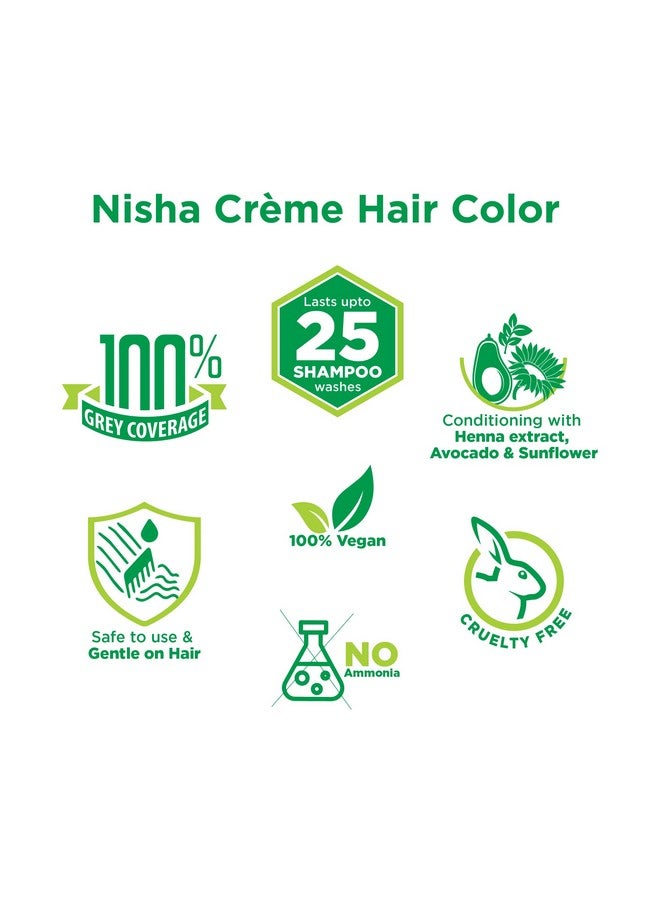 Nisha Creme Hair Colour 3 Dark Brown (60Gm + 60Ml + 18Ml Nisha Conditioner With Natural Herbs 100% Grey Hair Coverage) Pack Of 2 - Image 5
