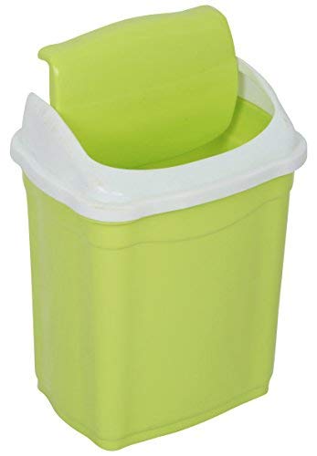 ARISTO Plastic Swing Lid Small Dustbin 16 Litre Green (29.3 x 22.5 x 40.5 CM) - Image 3