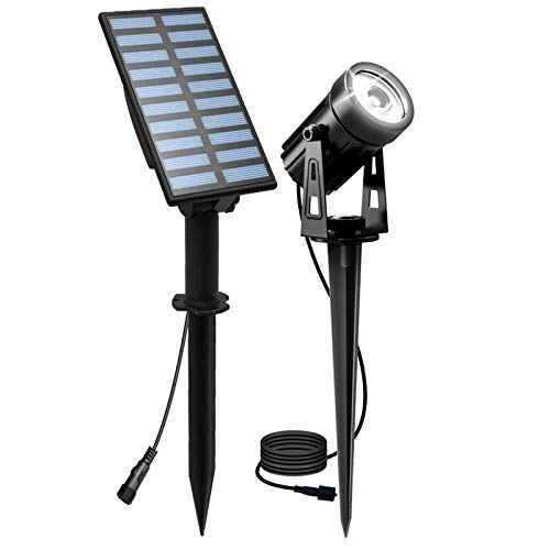 T-SUN أضواء الشمس الشمسية T-SUN، أضواء LED شمسية خارجية، أضواء حائط شمسية مقاومة للماء تعمل تلقائيًا، للحديقة، الممر، المسار، منطقة المسبح (بيضاء) - Image 1